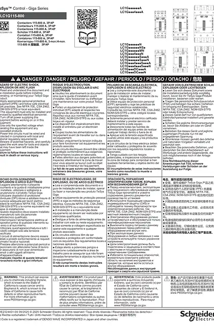 schneider施耐德Contactor 115-800A_3P_4P 说明页